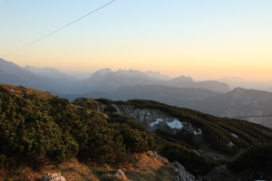 The sun is still going down over the Berchtesgadener Alps