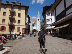 The town centre in Cortina d'Ampezzo